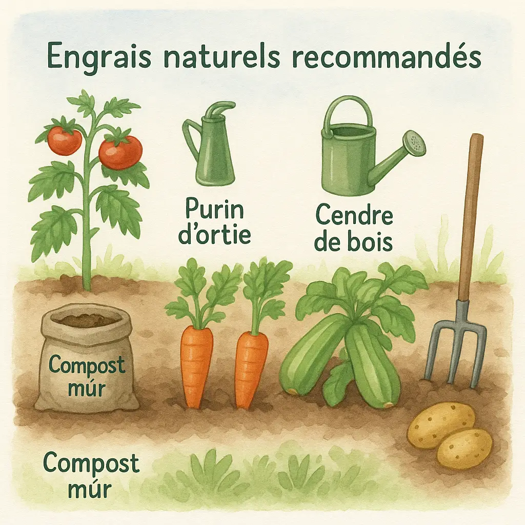 Exemples d’engrais naturels pour tomate, carotte, courgette, pomme de terre